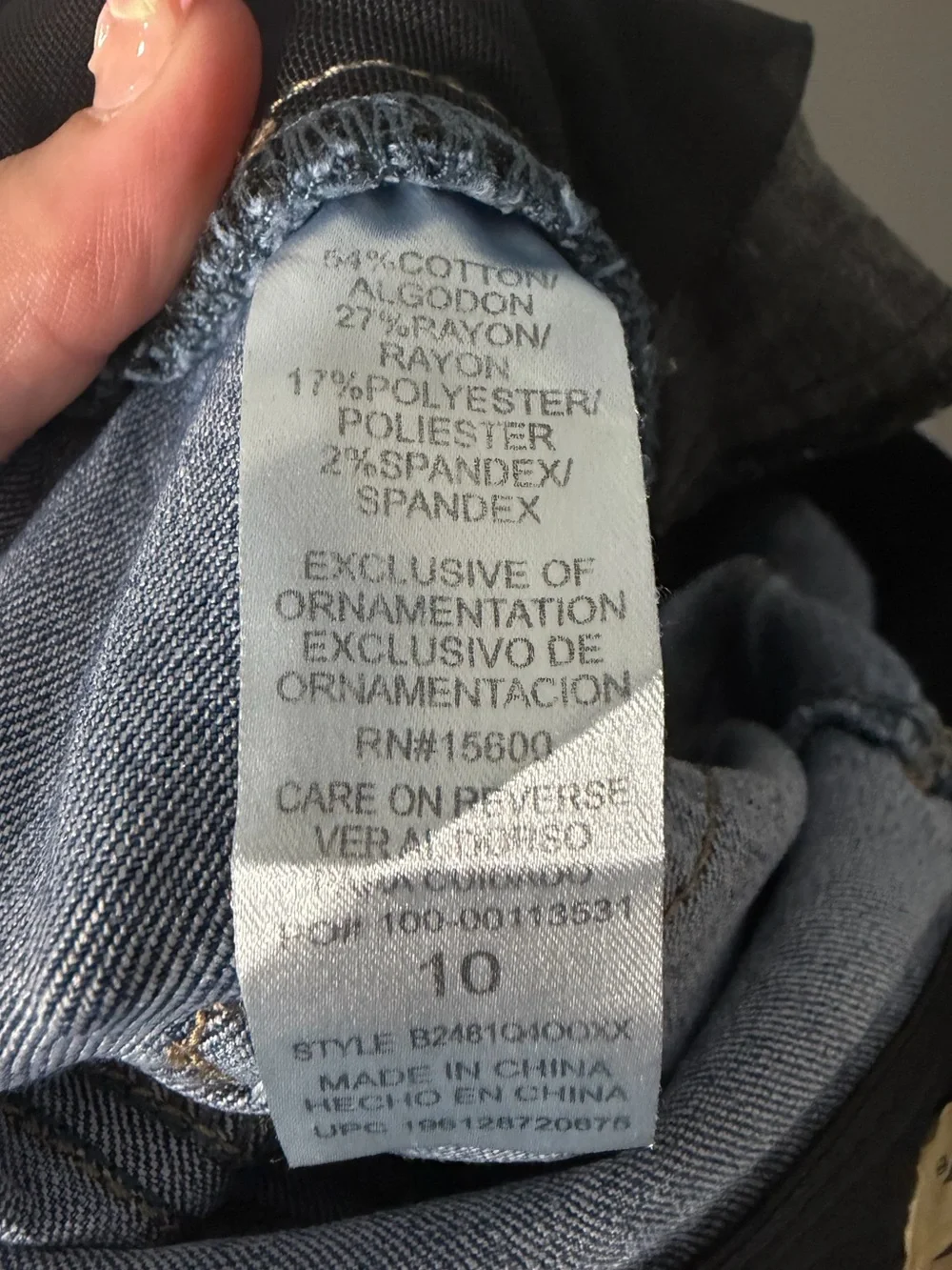 Democracy Blue Cropped Bootcut Jeans with Raw Hem - Picture 4 of 4